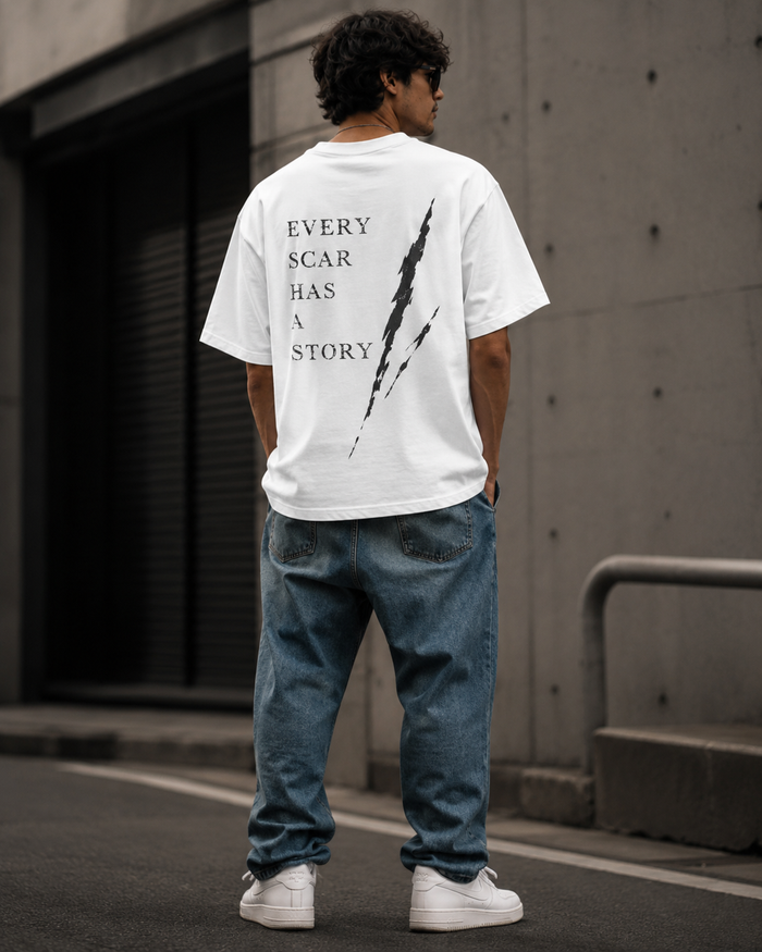 Every Scar Has A Story Oversized T-Shirt