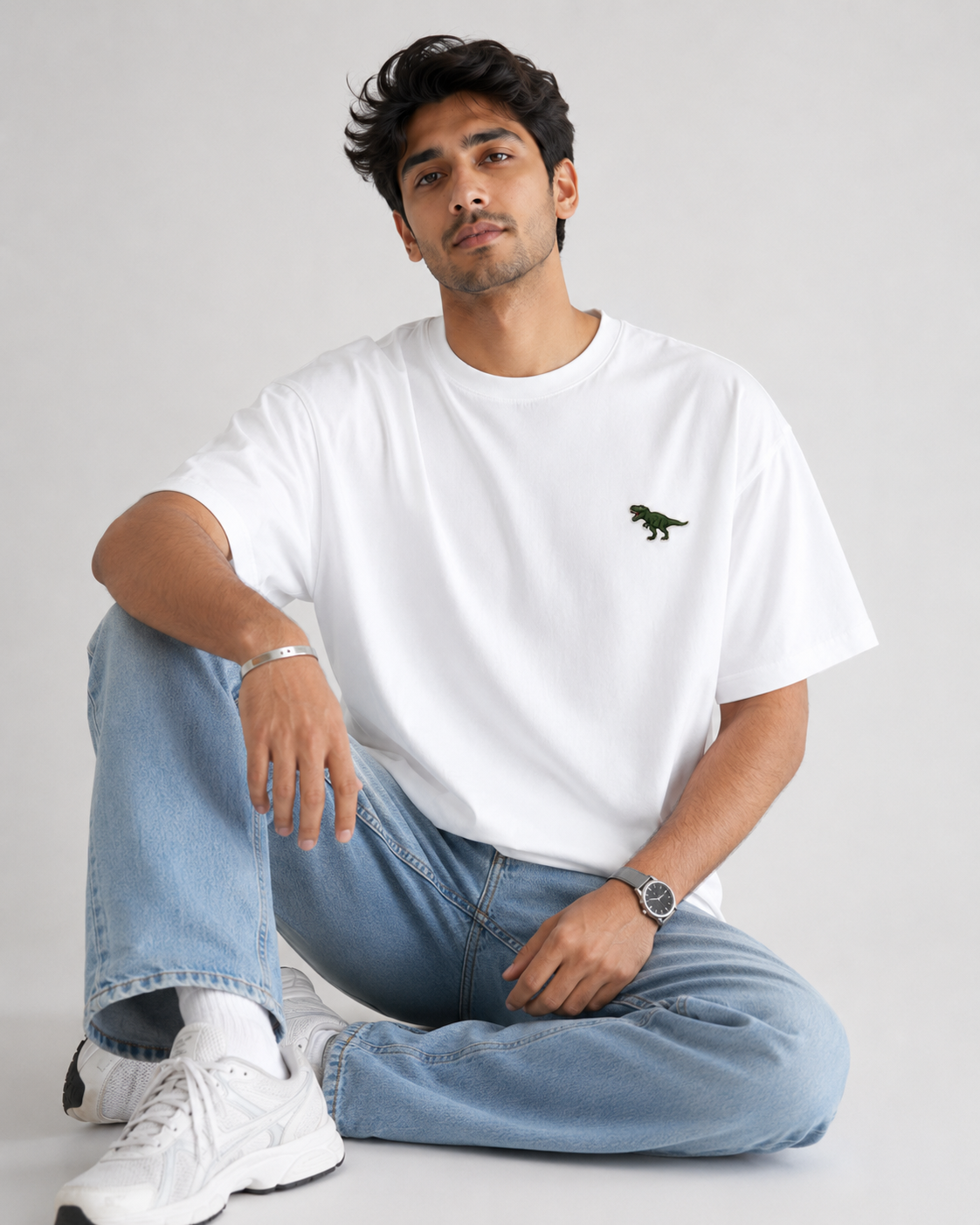 Quiet Dino Drop Shoulder T-Shirt