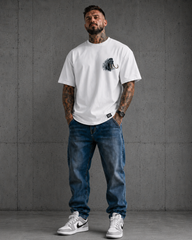 Born For An Ice Age — White Oversized Graphic T-Shirt
